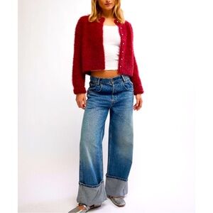 FREE PEOPLE Celeste Cardi / Aged Red